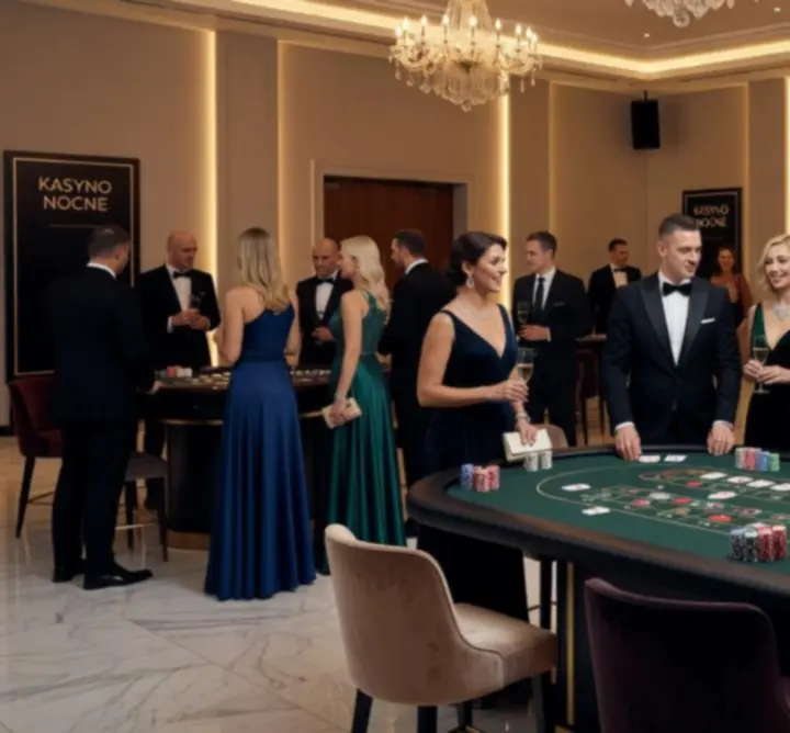 Stylowy wieczór casino-style z pokerem i ruletką w Polsce