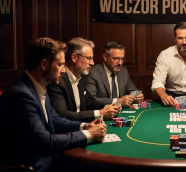 Profesjonalny stół pokerowy na polskim evencie firmowym